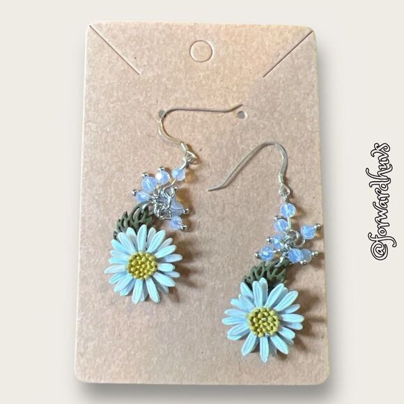 Bundle Sale 3 for $15 | Daisy Dangle Earrings - Picture 3 of 9